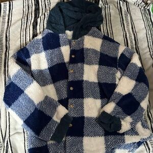 Plush Checkered Jacket